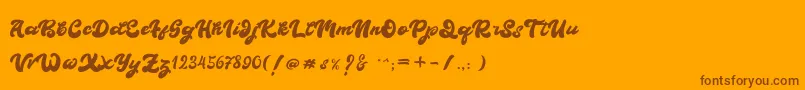 Boldie Font – Brown Fonts on Orange Background