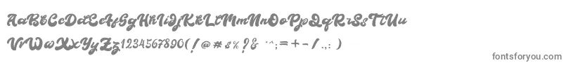 フォントBoldie – 白い背景に灰色の文字