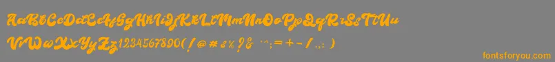 Boldie Font – Orange Fonts on Gray Background