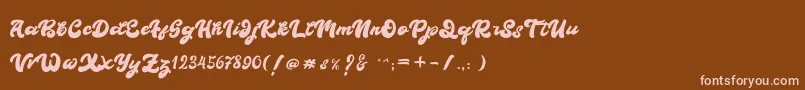 Шрифт Boldie – розовые шрифты на коричневом фоне