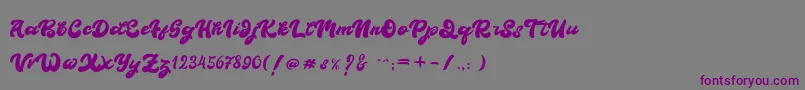 Boldie Font – Purple Fonts on Gray Background