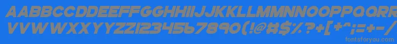 fuente Gogoposterpunchitalic – Fuentes Grises Sobre Fondo Azul