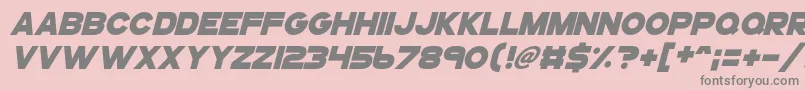 Czcionka Gogoposterpunchitalic – szare czcionki na różowym tle