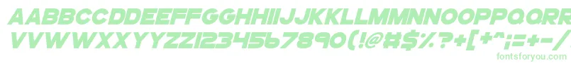 Gogoposterpunchitalic-Schriftart – Grüne Schriften