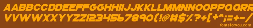 Gogoposterpunchitalic Font – Orange Fonts on Brown Background
