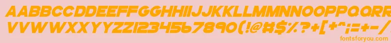 Шрифт Gogoposterpunchitalic – оранжевые шрифты на розовом фоне