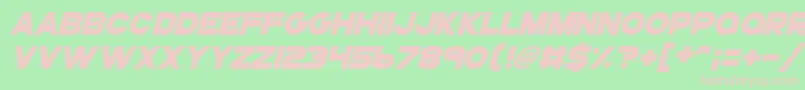 Gogoposterpunchitalic Font – Pink Fonts on Green Background