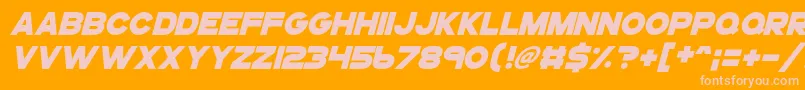 Police Gogoposterpunchitalic – polices roses sur fond orange
