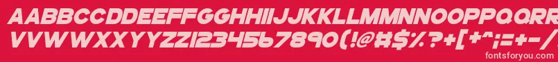 Gogoposterpunchitalic Font – Pink Fonts on Red Background