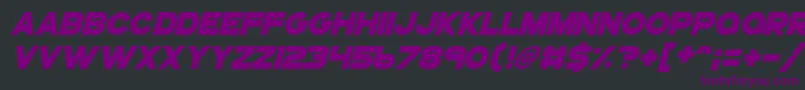 フォントGogoposterpunchitalic – 黒い背景に紫のフォント