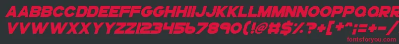 Gogoposterpunchitalic Font – Red Fonts on Black Background