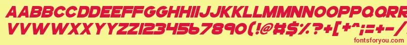 Gogoposterpunchitalic Font – Red Fonts on Yellow Background