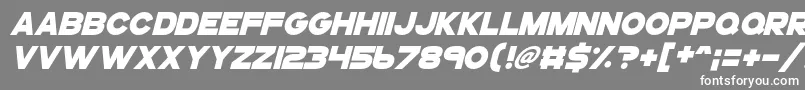 Шрифт Gogoposterpunchitalic – белые шрифты на сером фоне