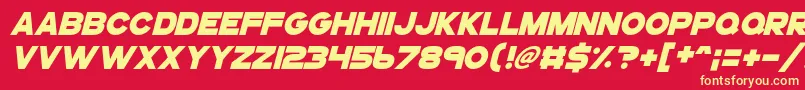 fuente Gogoposterpunchitalic – Fuentes Amarillas Sobre Fondo Rojo