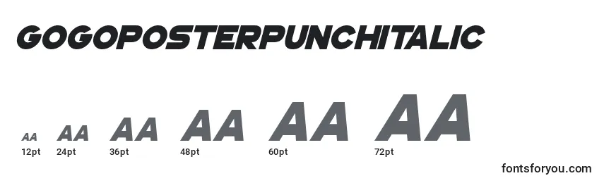 Gogoposterpunchitalic Font Sizes