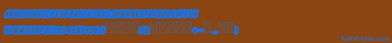 BoldiesoLehonu-fontti – siniset fontit ruskealla taustalla