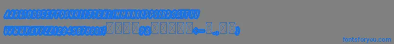フォントBoldiesoLehonu – 灰色の背景に青い文字
