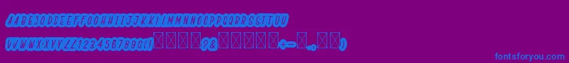 Шрифт BoldiesoLehonu – синие шрифты на фиолетовом фоне