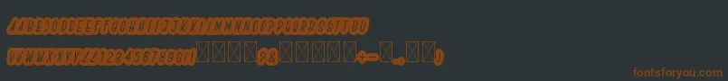 BoldiesoLehonu-fontti – ruskeat fontit mustalla taustalla