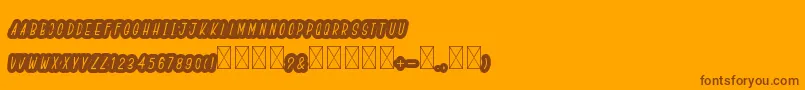 BoldiesoLehonu Font – Brown Fonts on Orange Background