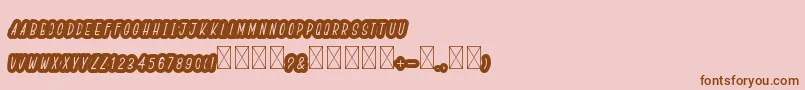 BoldiesoLehonu-fontti – ruskeat fontit vaaleanpunaisella taustalla
