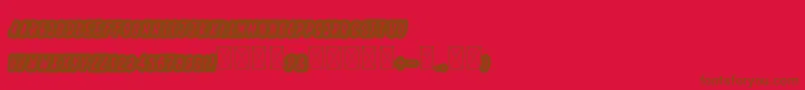 フォントBoldiesoLehonu – 赤い背景に茶色の文字