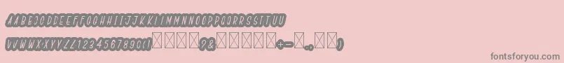 フォントBoldiesoLehonu – ピンクの背景に灰色の文字