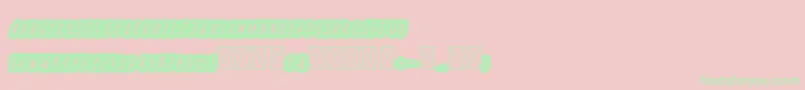 BoldiesoLehonu-fontti – vihreät fontit vaaleanpunaisella taustalla