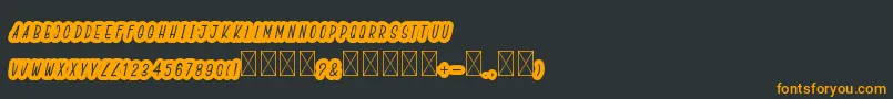 BoldiesoLehonu Font – Orange Fonts on Black Background