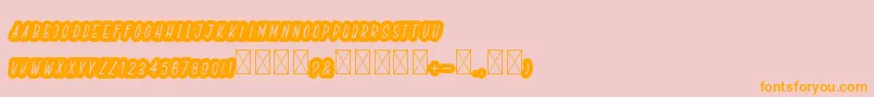 Шрифт BoldiesoLehonu – оранжевые шрифты на розовом фоне