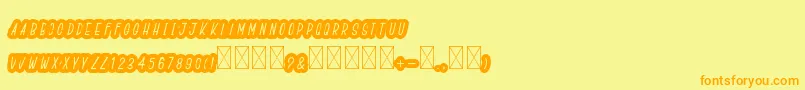 BoldiesoLehonu Font – Orange Fonts on Yellow Background