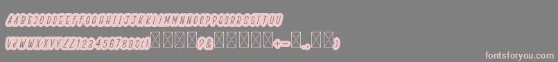 フォントBoldiesoLehonu – 灰色の背景にピンクのフォント
