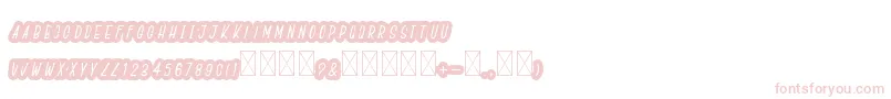 フォントBoldiesoLehonu – 白い背景にピンクのフォント