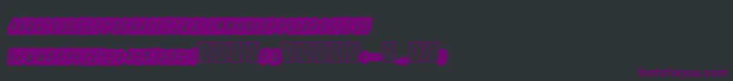 Шрифт BoldiesoLehonu – фиолетовые шрифты на чёрном фоне