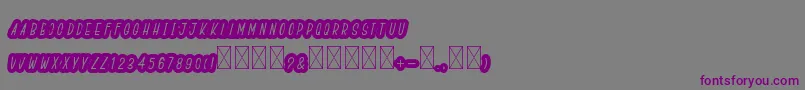 Шрифт BoldiesoLehonu – фиолетовые шрифты на сером фоне