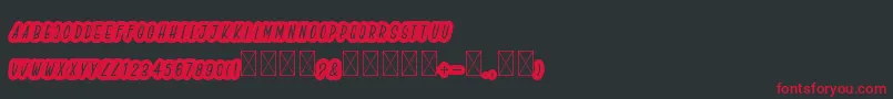 フォントBoldiesoLehonu – 黒い背景に赤い文字