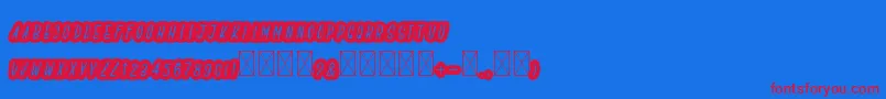 BoldiesoLehonu-fontti – punaiset fontit sinisellä taustalla