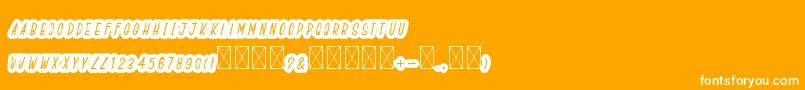 Шрифт BoldiesoLehonu – белые шрифты на оранжевом фоне