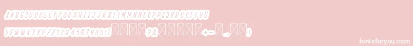 Шрифт BoldiesoLehonu – белые шрифты на розовом фоне