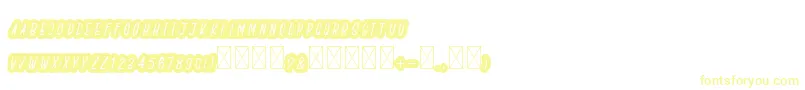 Czcionka BoldiesoLehonu – żółte czcionki na białym tle