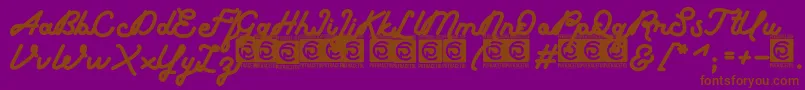 Boldline FreeVersion Font – Brown Fonts on Purple Background