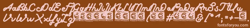 Boldline FreeVersion Font – Pink Fonts on Brown Background