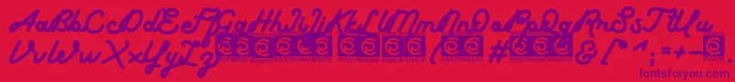 Boldline FreeVersion Font – Purple Fonts on Red Background