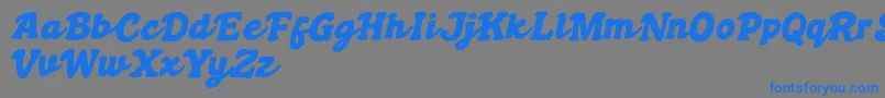 Boldywolf Font – Blue Fonts on Gray Background