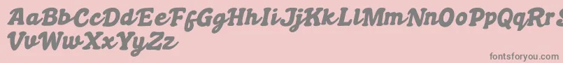 Boldywolf Font – Gray Fonts on Pink Background