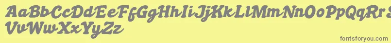 Boldywolf Font – Gray Fonts on Yellow Background