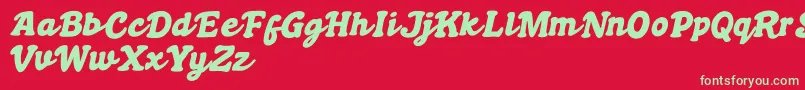 Boldywolf Font – Green Fonts on Red Background