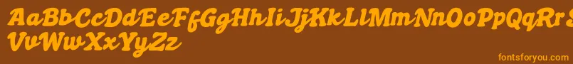 Boldywolf Font – Orange Fonts on Brown Background