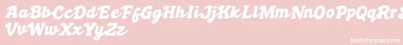 Boldywolf Font – White Fonts on Pink Background