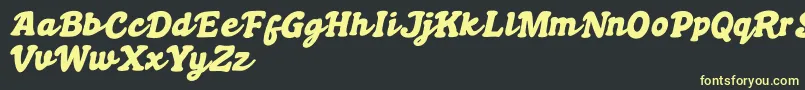 Boldywolf Font – Yellow Fonts on Black Background